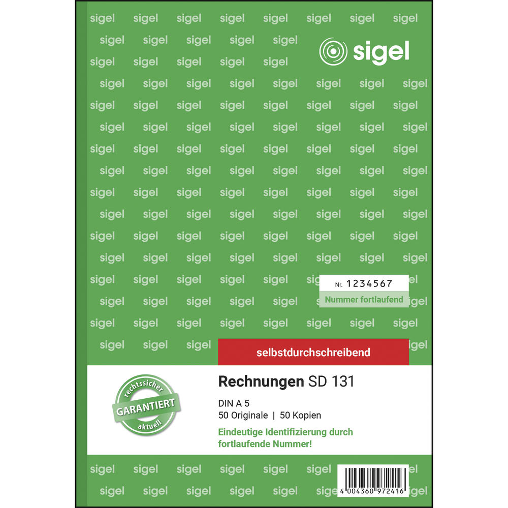 SIGEL Rechnung SD131 DIN A5 selbstdurchschreibend