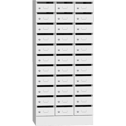 Postverteilerschrank mit 33 Fächern | Lichtgrau RAL 7035 | 300