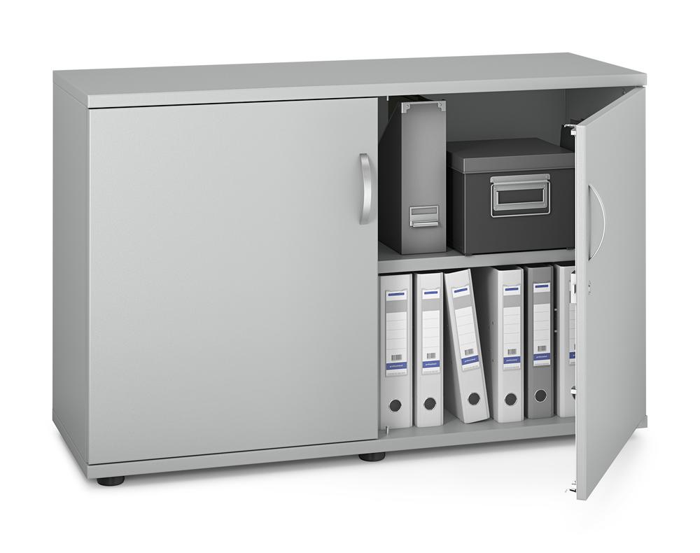 Flügeltürenschrank PROFI MODUL | Lichtgrau | 1200 | Türanschlag Mitte | 780 mm (2 OH)