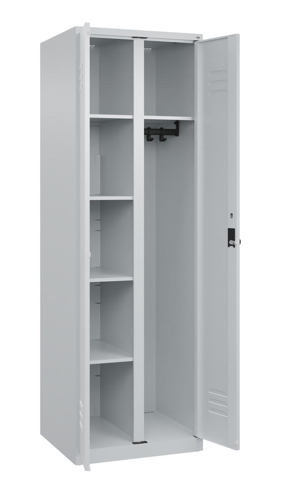 Kleider- u. Wäscheschrank, bodenstehend | Lichtgrau RAL 7035 | Bodenstehend | Lichtgrau RAL 7035 | 300