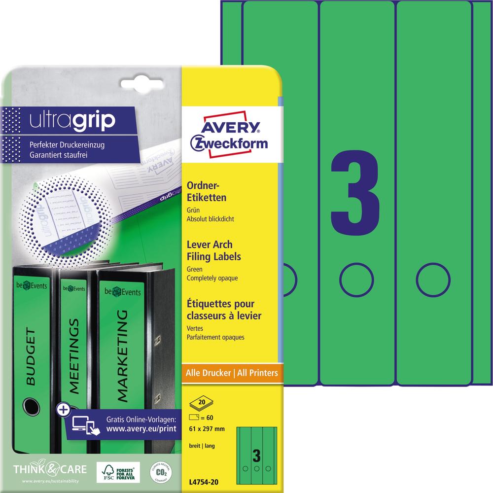 Avery Zweckform Ordneretikett L4754-20 lang/breit