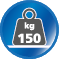 Belastbar bis 150 kg Belastbar bis 150 kg