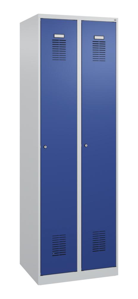 Garderobenspind Basic Plus | Enzianblau RAL 5010 | 2 | Zylinderschloss