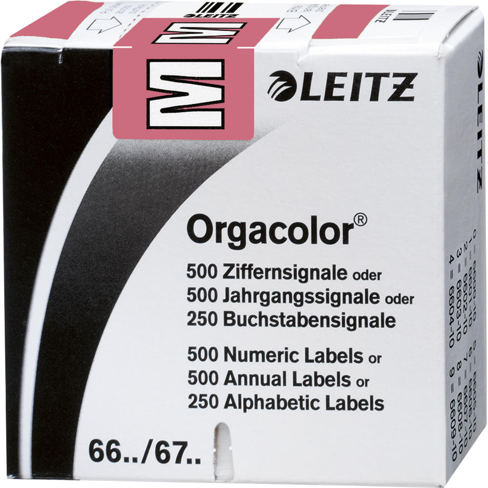 Leitz Buchstabensignal Orgacolor 66221000 M rosa
