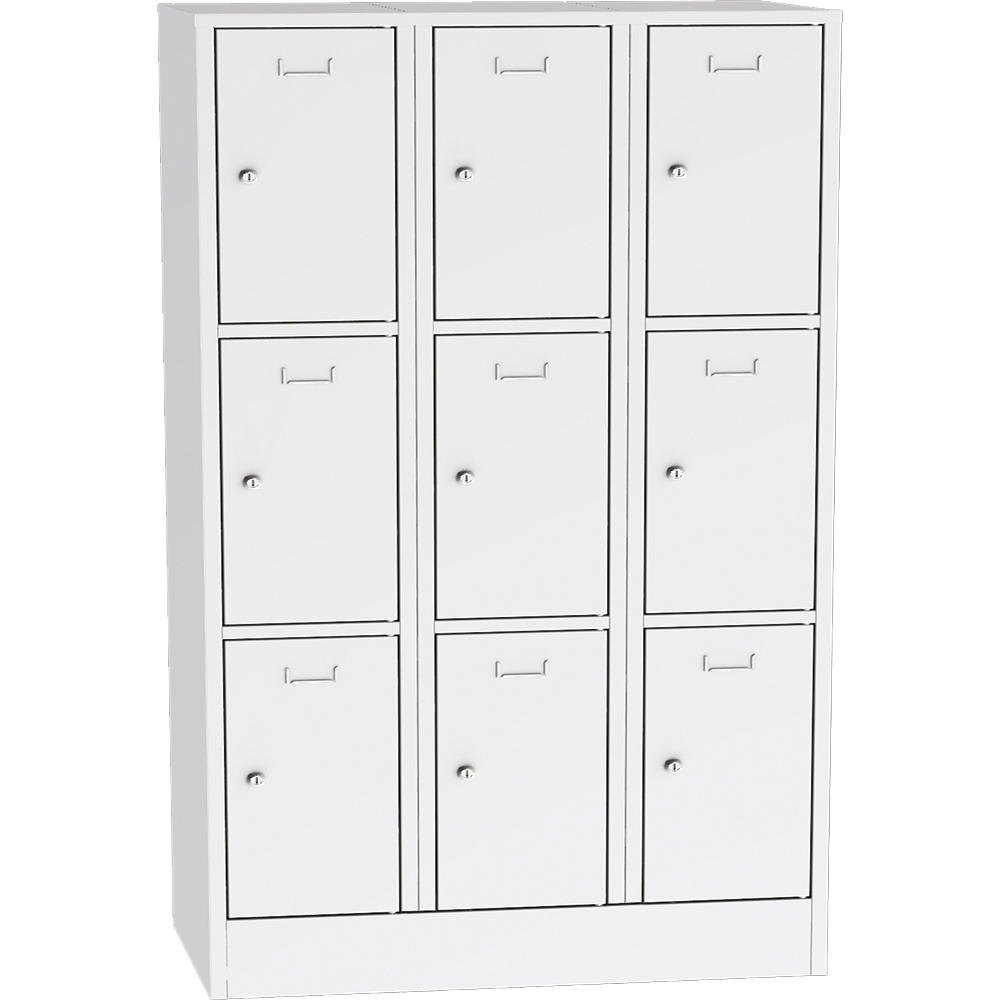 Schließfach-Stahlschrank SYSTEM SP1 COLOR | Lichtgrau RAL 7035 | 400 | Drehriegelverschluss
