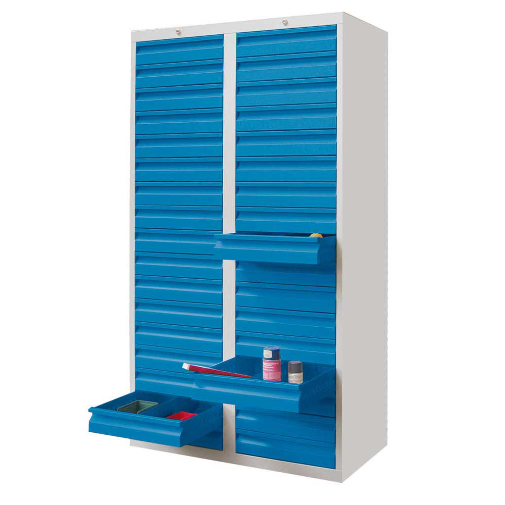 Schubladenschrank SB 200 | Lichtblau RAL 5012 | 1000 | 34 Schübe