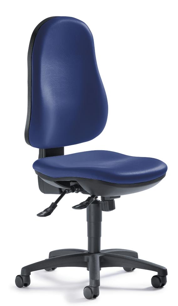 Bürostuhl COMFORT S ohne Armlehnen | Blau | Schwarz | ohne Armlehnen (optional)