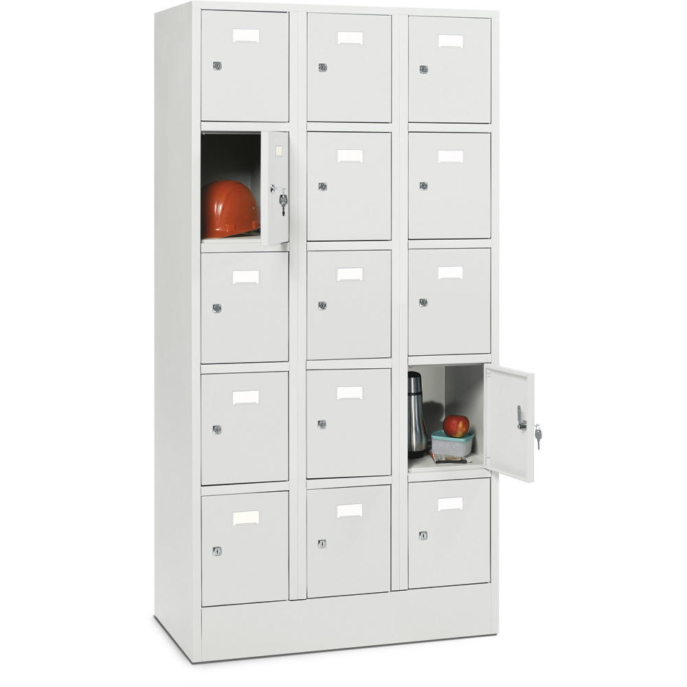 Schließfach-Stahlschrank SYSTEM SP1 COLOR | Lichtgrau RAL 7035 | 300 | Zylinderschloss