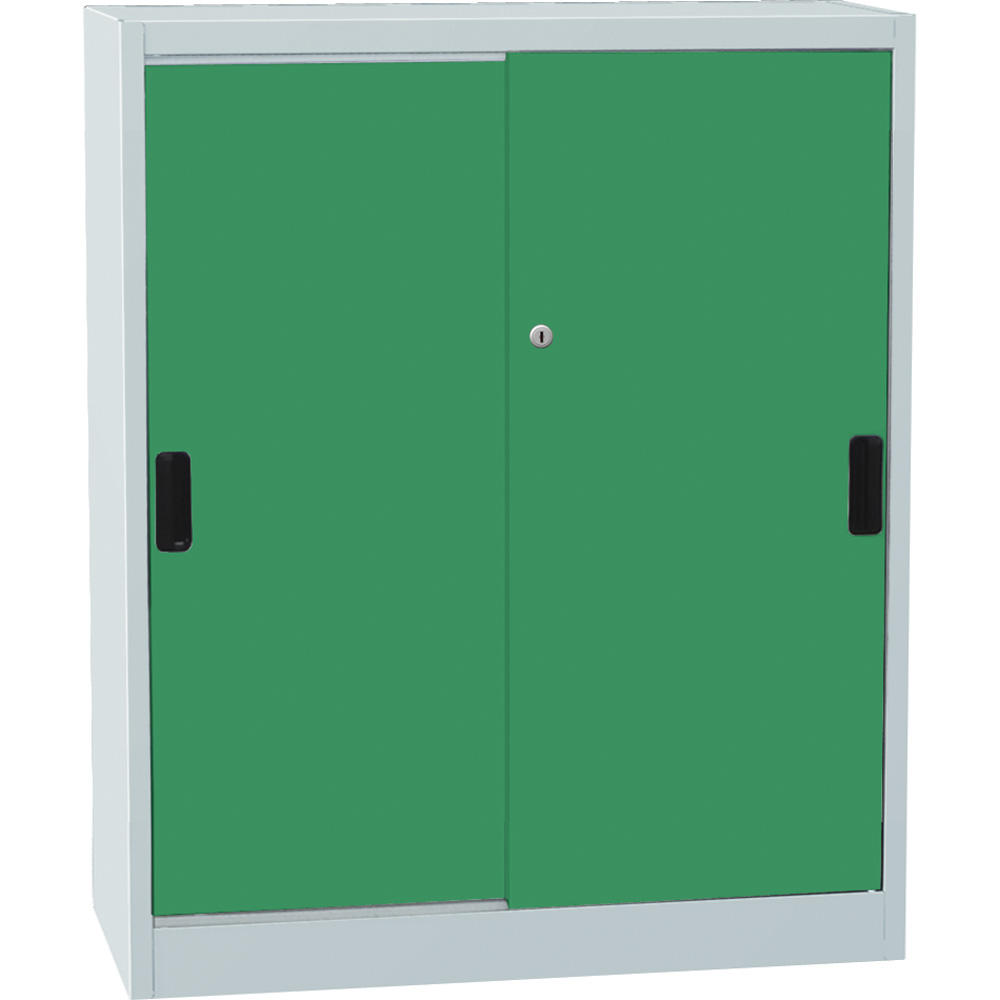 Werkstatt-Schiebetürenschrank DELTA | Verkehrsgrün RAL 6024 | 950
