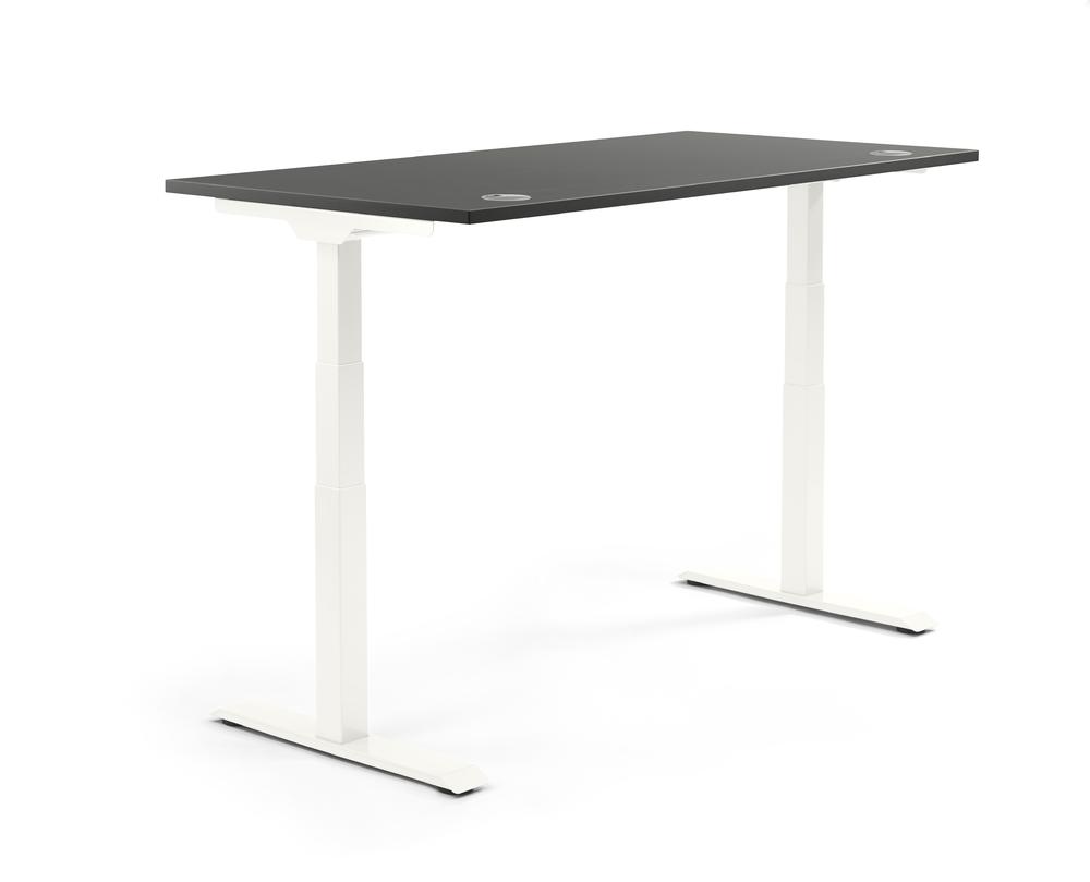Höhenverstellbarer Schreibtisch FLEX MODUL | Anthrazit | 2000 | Weiß
