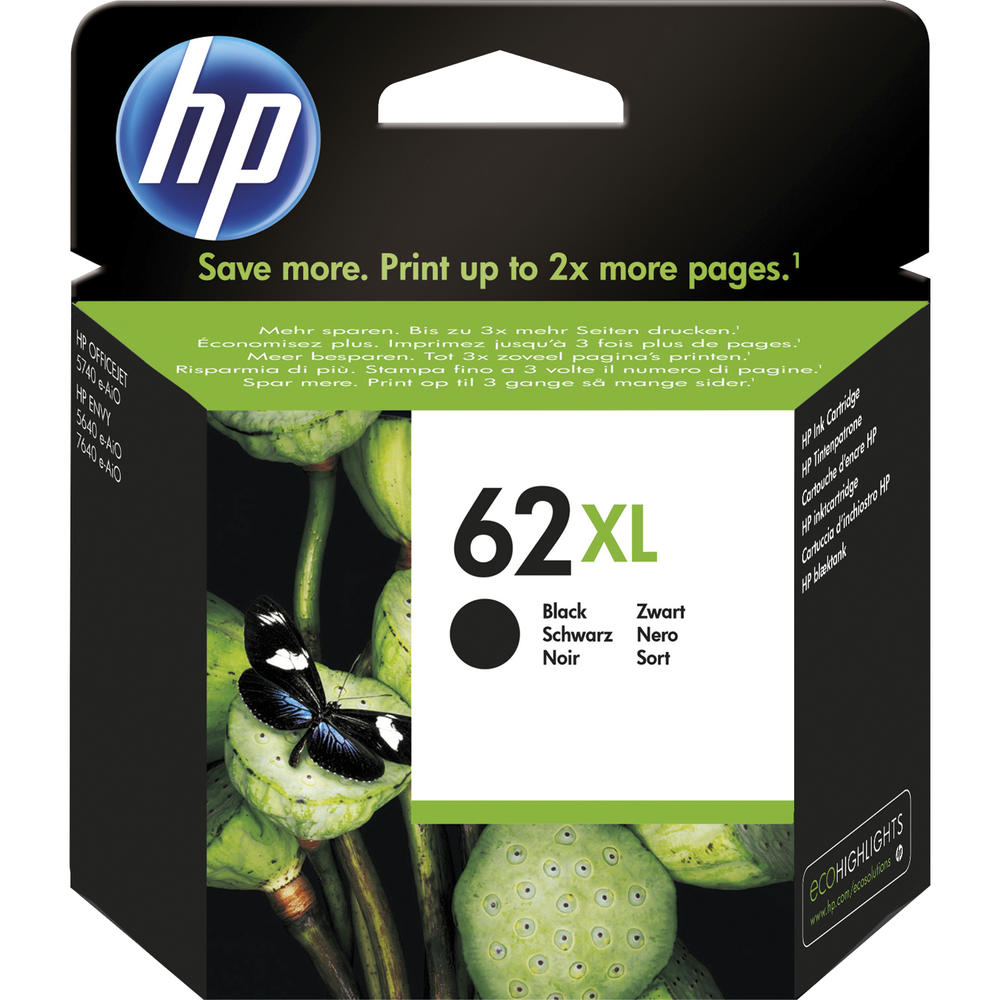 HP Tintenpatrone C2P05AE 62XL 600Seiten schwarz