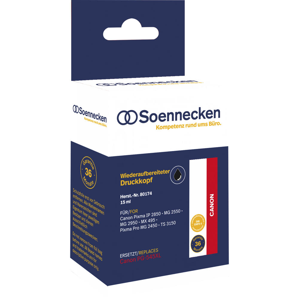 Soennecken Tintenpatrone 80174 wie Canon PG545XL