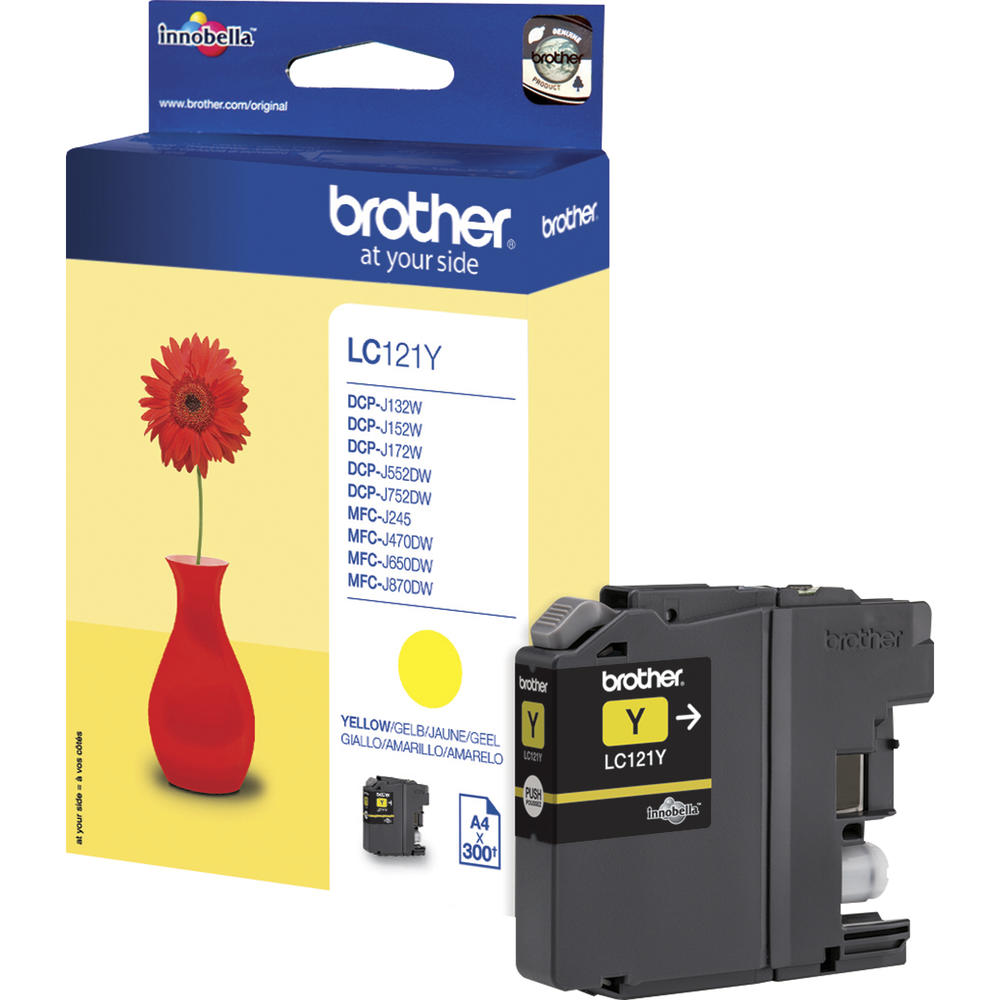 Brother Tintenpatrone LC121Y 300Seiten gelb