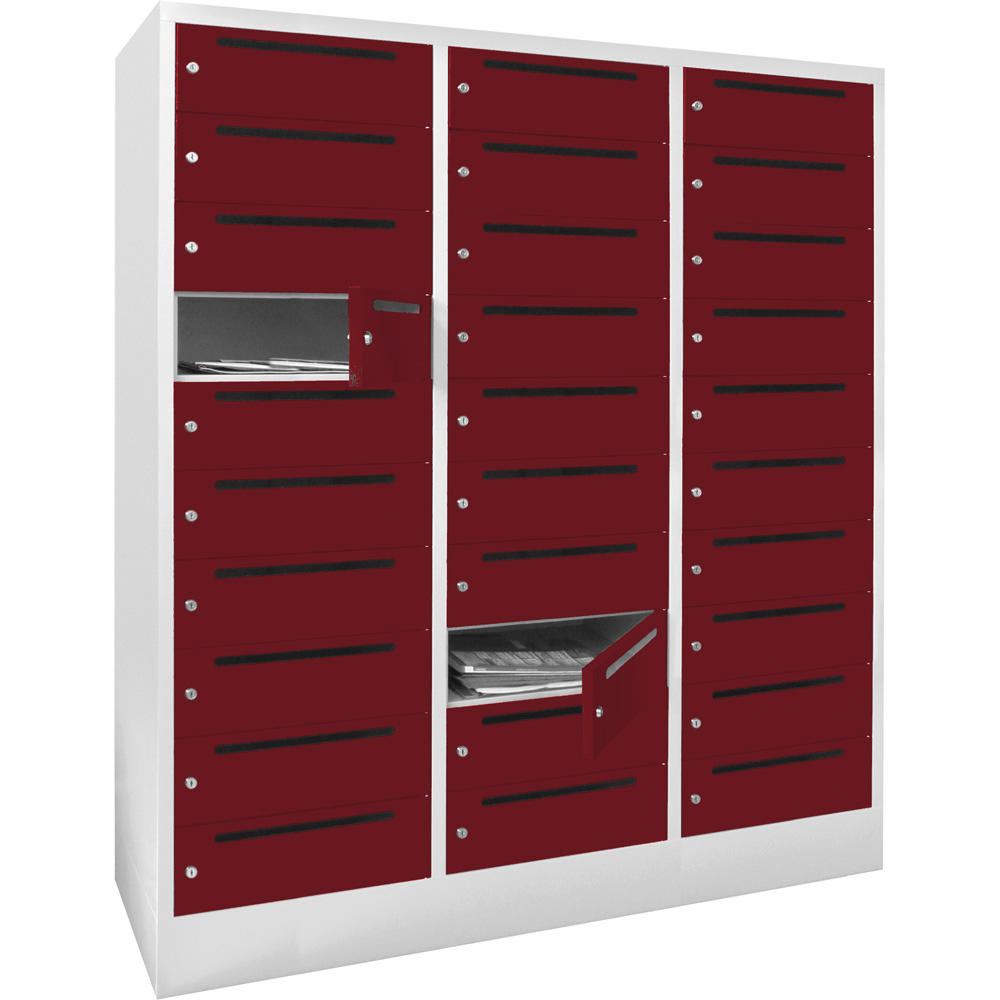 Postverteilerschrank | Rubinrot RAL 3003 | 400 | 30