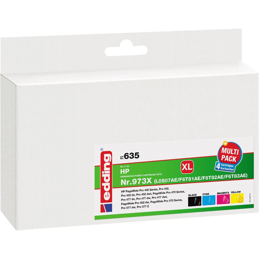edding Tintenpatrone 18-635 wie HP 973X sw/c/m/g 4