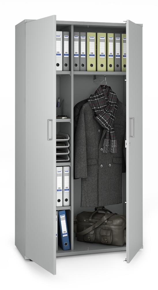 Garderobenschrank MULTI MODUL-PRO | Lichtgrau | 1000 | 1890 mm (5 OH)