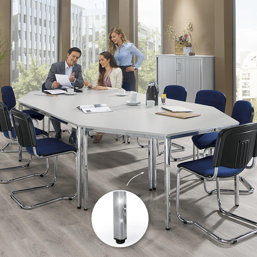 Konferenztische BASE-MODUL - Gestell verchromt