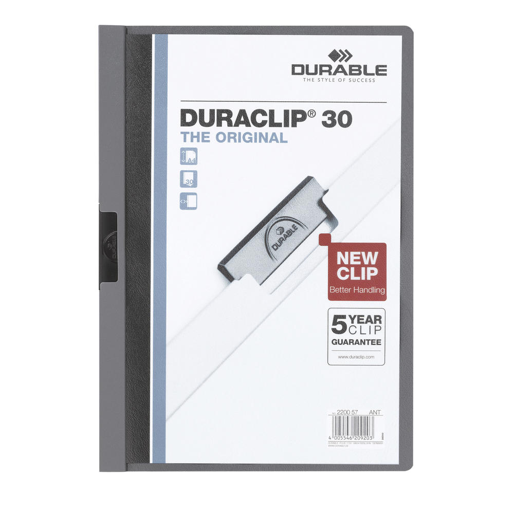 DURABLE Klemmmappe DURACLIP 30 220057 DIN A4