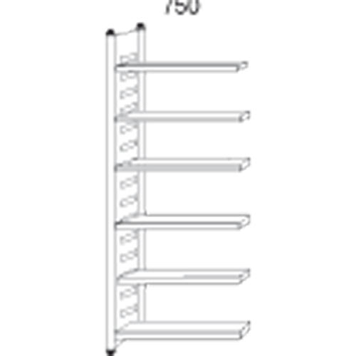 Stahl-Schraubregal STE 1500 | 2600 | Regalfeld | 750 | 500