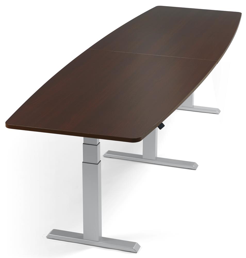 XXL Sitz-/ Stehbesprechungstisch, höhenverstellbar | Wenge | 2600