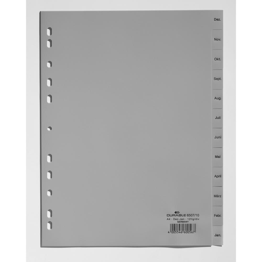 DURABLE Register 650710 DIN A4 volldeckend Dez-Jan