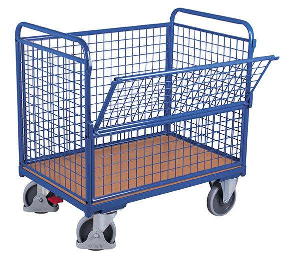 Drahtkastenwagen - 1 Längswand halb abklappbar