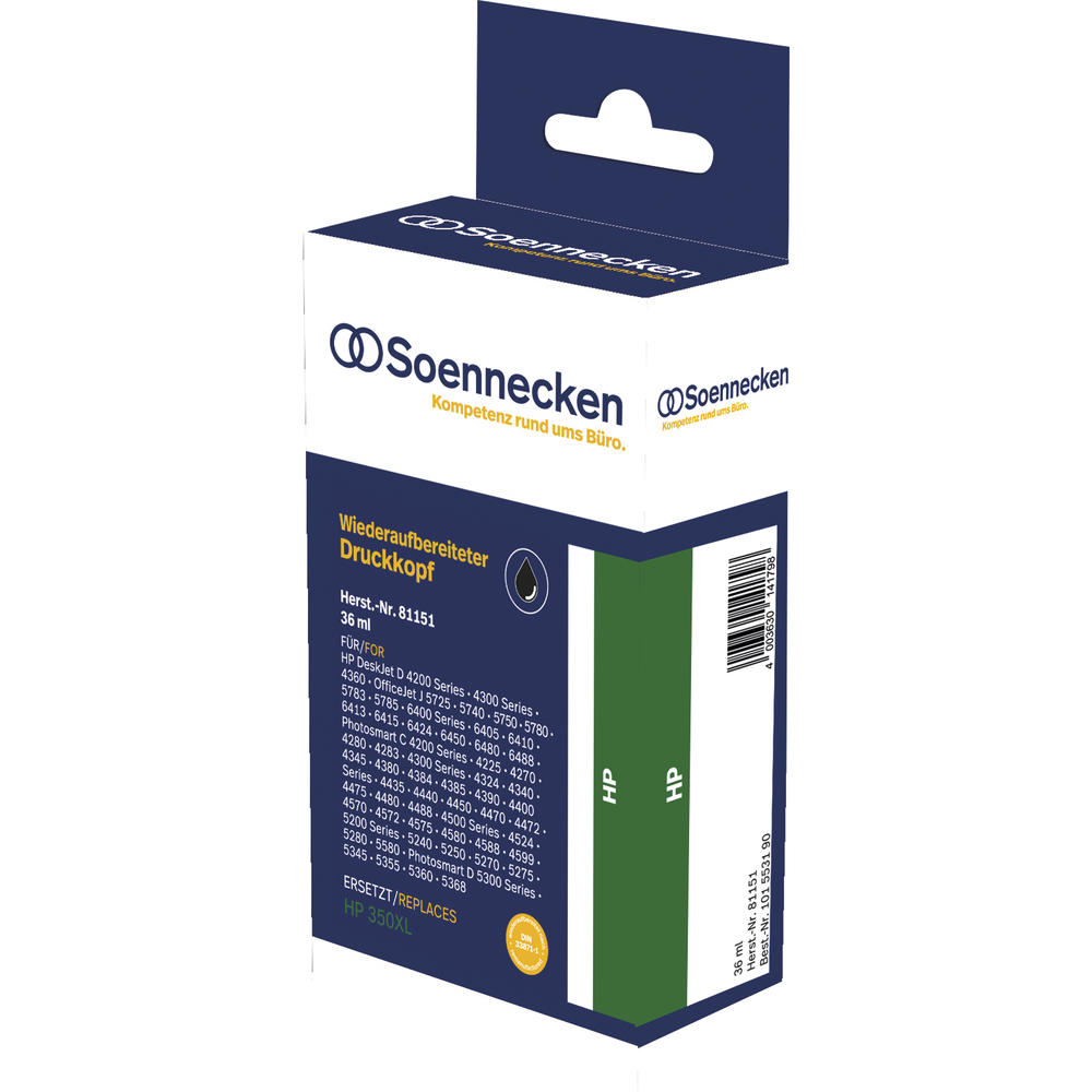 Soennecken Tintenpatrone 81151 wie HP CB336EE