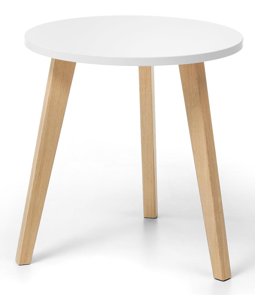 Beistelltisch OAK | Weiß | Rund