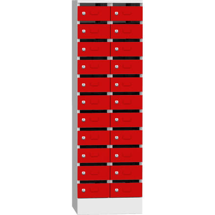 Postverteilerschrank mit 22 Fächern | Feuerrot RAL 3000 | 300
