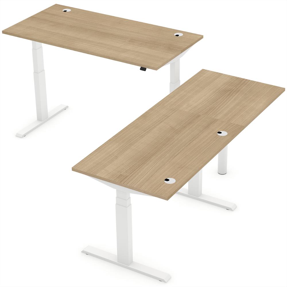 Verkettungsplatte Quadrat SST | Nussdekor | Weiß | 90° Quadrat