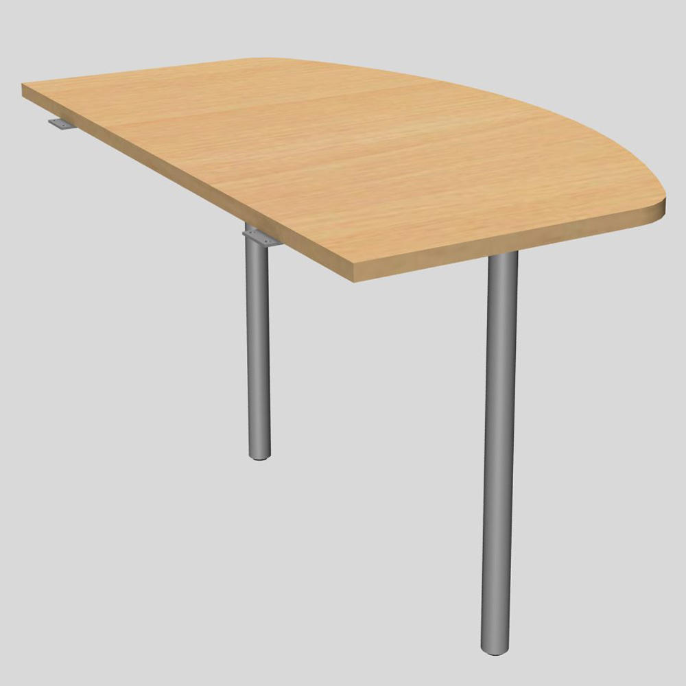 Anbautisch MODUL | Buchedekor | 1200 | Anbautisch inkl. 2 Stützfüße