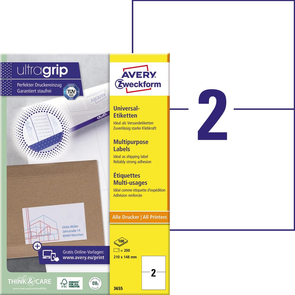 Avery Zweckform Universaletikett 3655 210x148mm