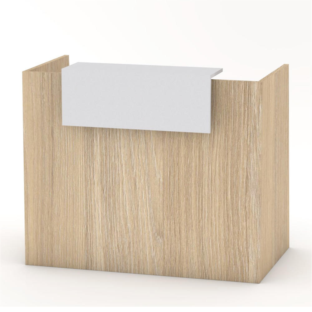 Theke LIBRA ECO | Eiche hell | 1300 | Aufsatz lichtgrau