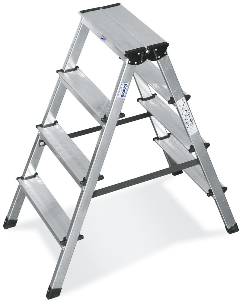 Aluminium Doppelstufenleiter | 2 x 4 Stufen