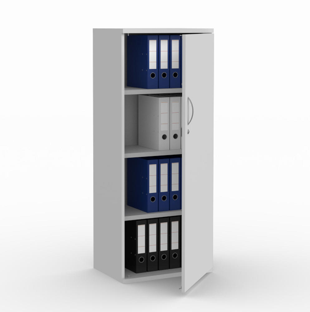 Flügeltürenschrank PROFI MODUL | Lichtgrau | 600 | Türanschlag rechts