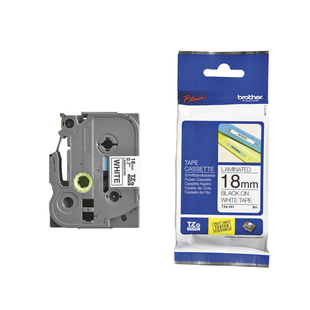 P-touch Schriftbandkassette TZE241CIV sw auf ws