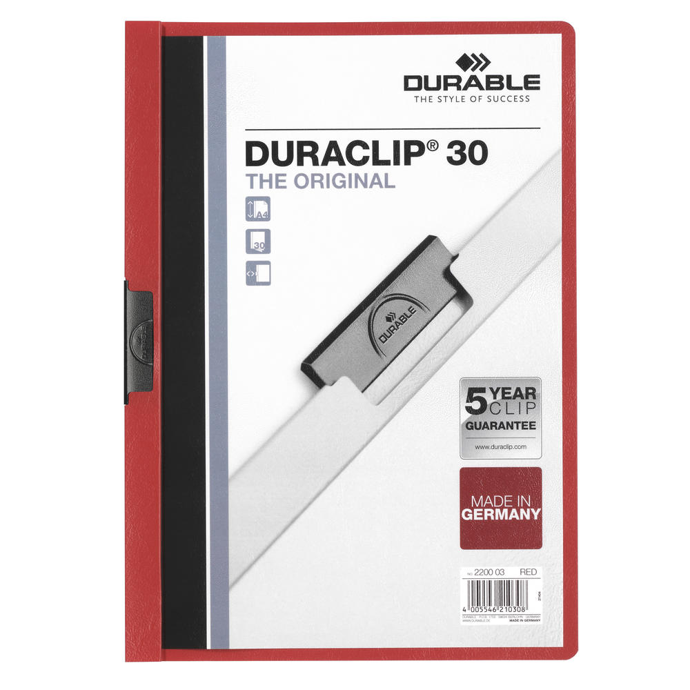 DURABLE Klemmmappe DURACLIP 30 220003 DIN A4