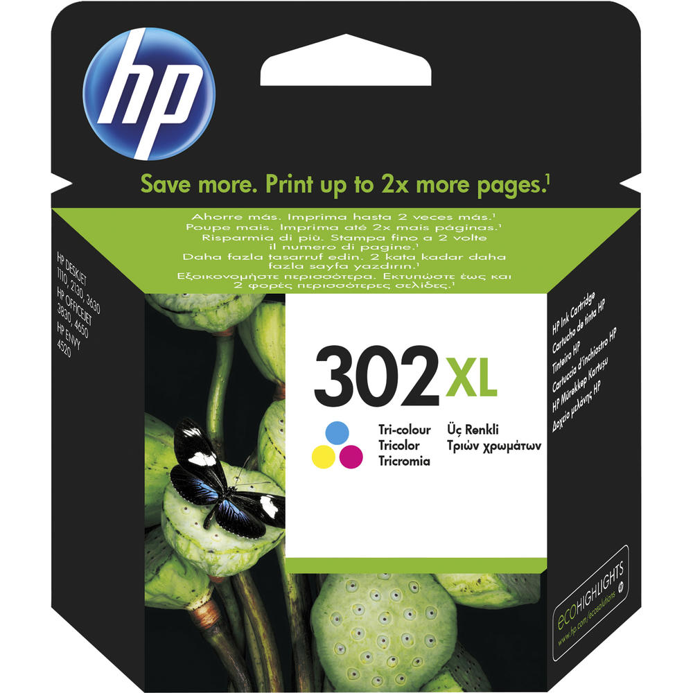 HP Tintenpatrone F6U67AE 302XL 300Seiten c/m/y