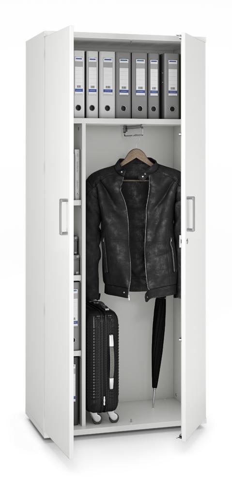 Garderobenschrank MULTI MODUL-PRO | Weiß | 800 | 1890 mm (5 OH)