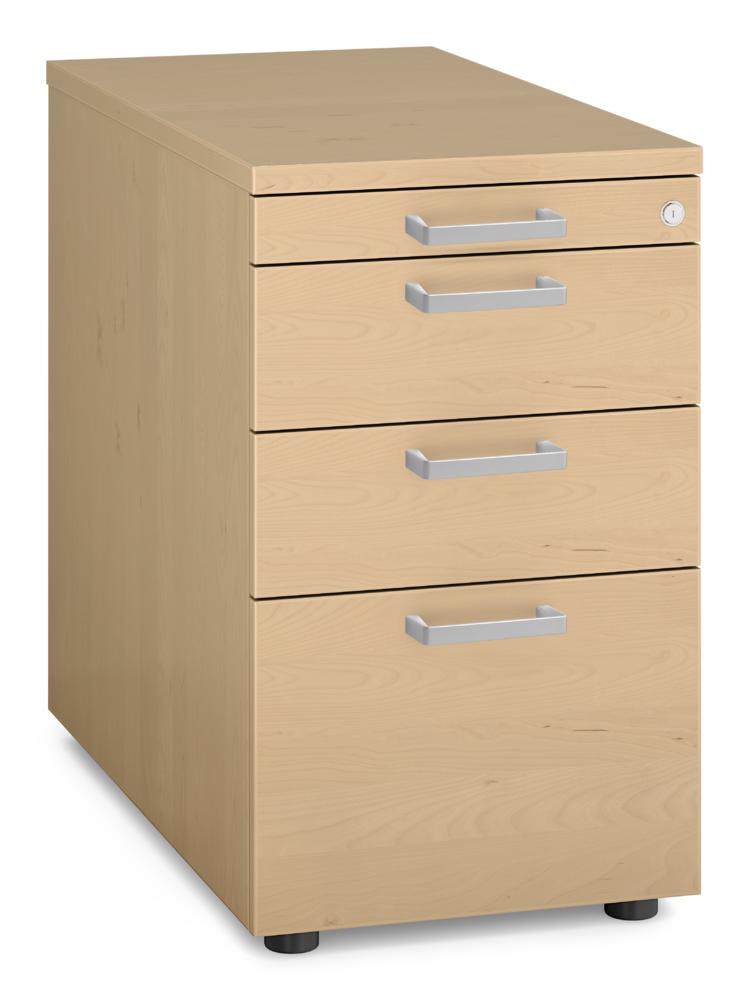 Standcontainer MULTI MODUL-PRO | Buchedekor | 800 | 1 + 2 Schübe + 1 Hängeregistratur