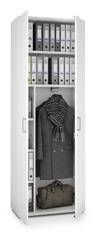 Garderobenschrank MULTI MODUL-PRO | Weiß | 800 | 2250 mm (6 OH)