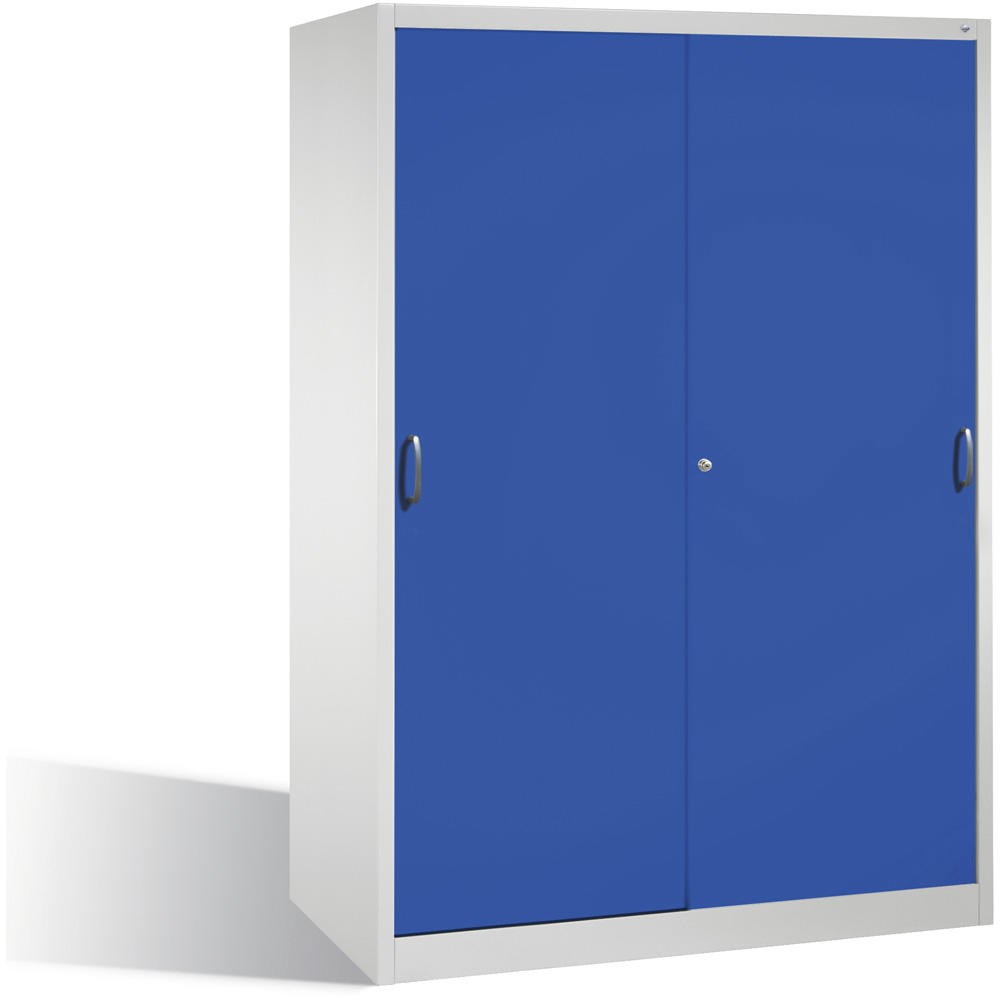 Schiebetürenschrank SYSTEM STB 100 | Enzianblau RAL 5010 | 1600 | 600