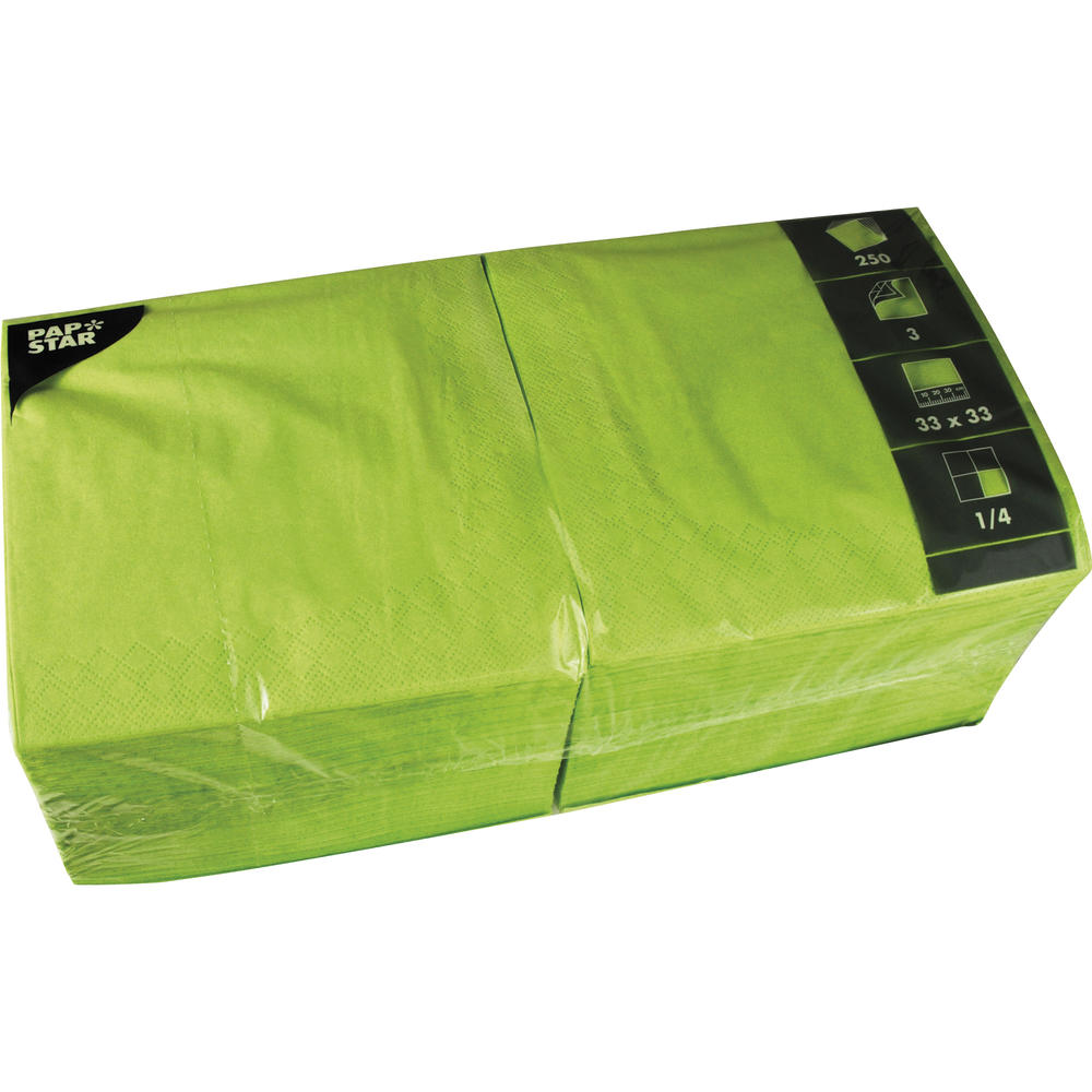 PAPSTAR Serviette 81656 33x33cm 3lagig limonengrün