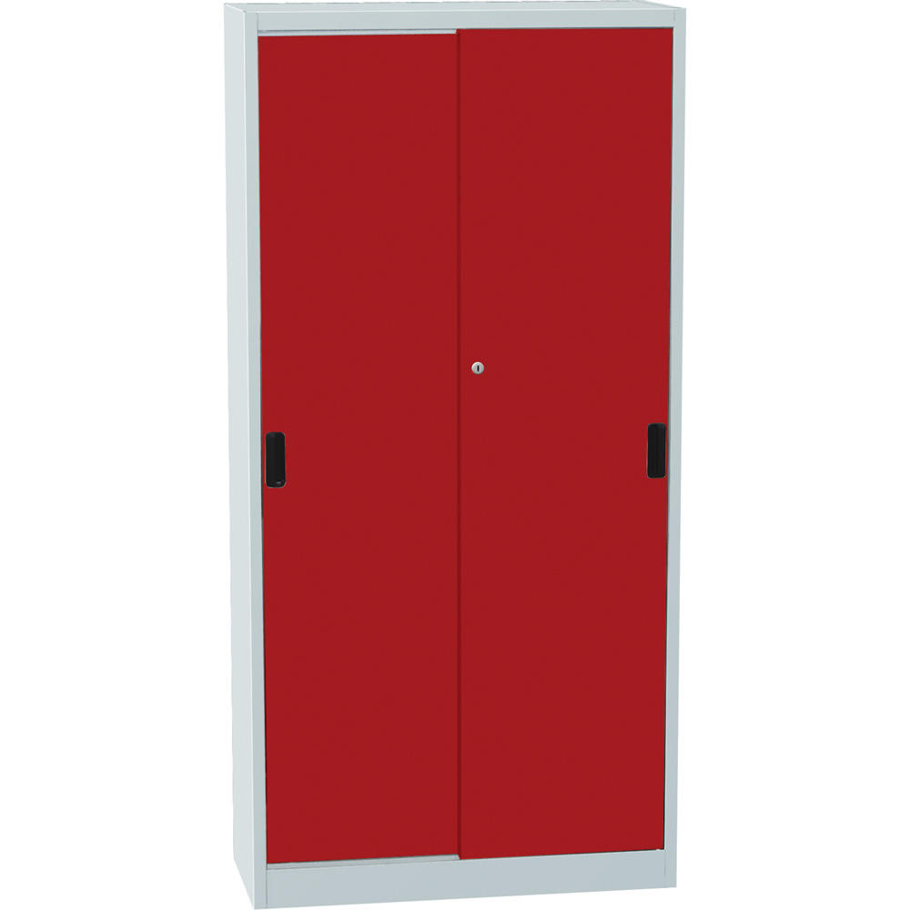 Werkstatt-Schiebetürenschrank DELTA | Feuerrot RAL 3000 | 950