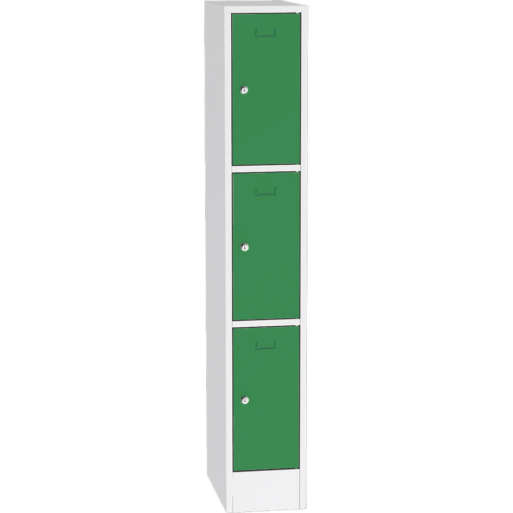 Schließfach-Stahlschrank SYSTEM SP1 COLOR | Verkehrsgrün RAL 6024 | 300 | Zylinderschloss