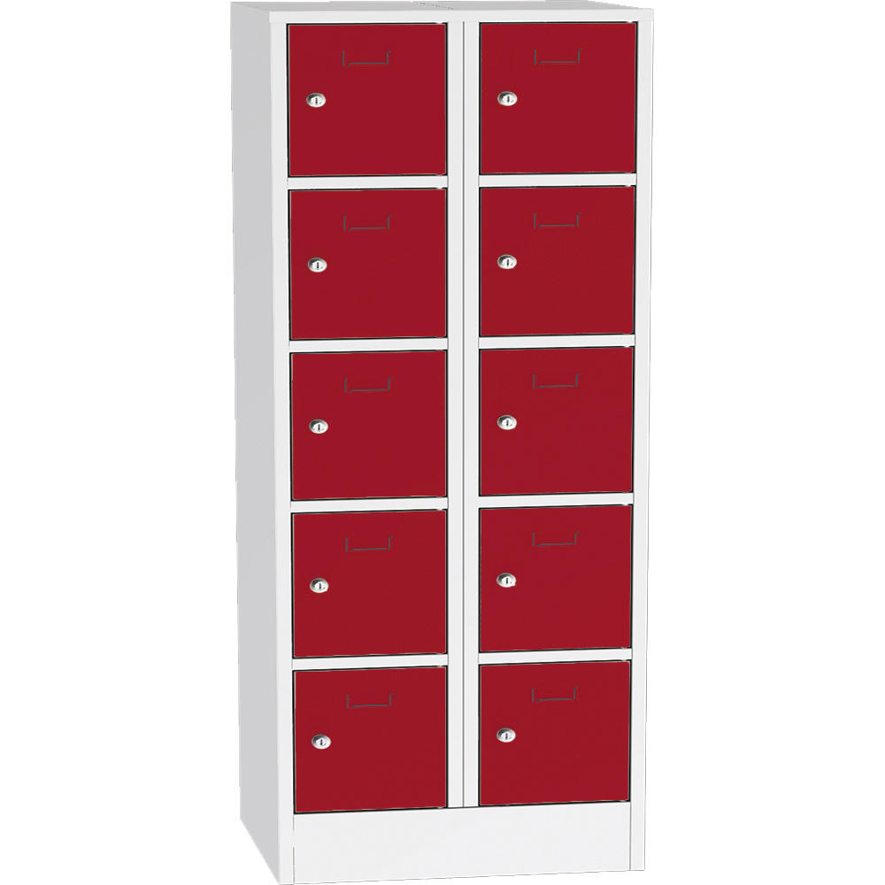 Schließfach-Stahlschrank SYSTEM SP1 COLOR | Feuerrot RAL 3000 | 400 | Drehriegelverschluss