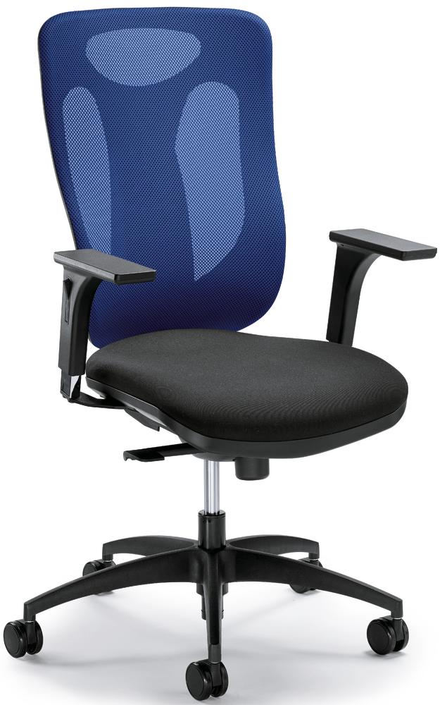 Bürostuhl VENTURA ohne Armlehnen | Schwarz/Blau