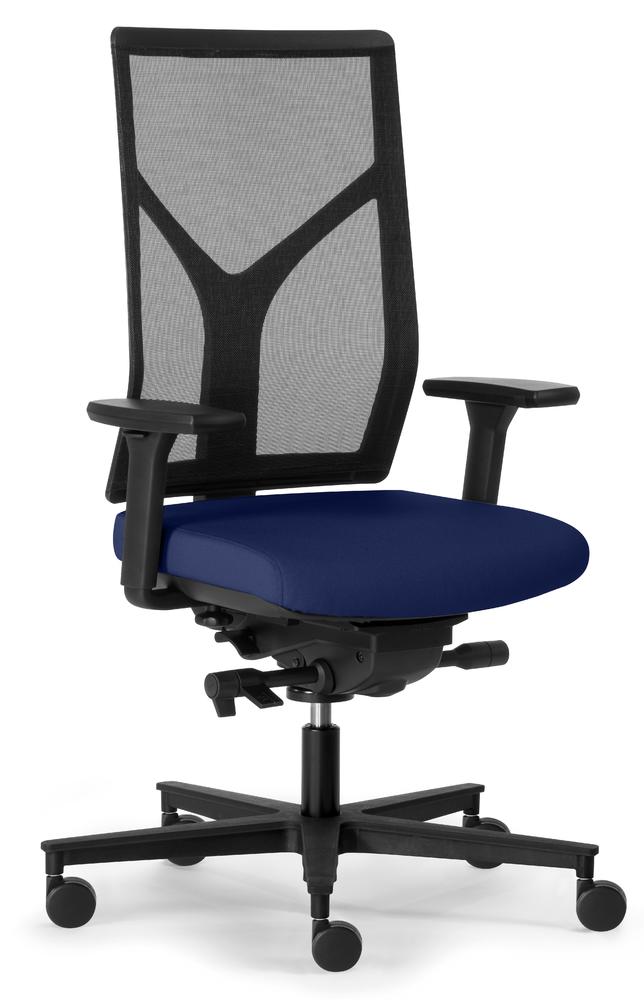 Bürostuhl Ergo-Balance 100 mit Armlehnen | Dunkelblau
