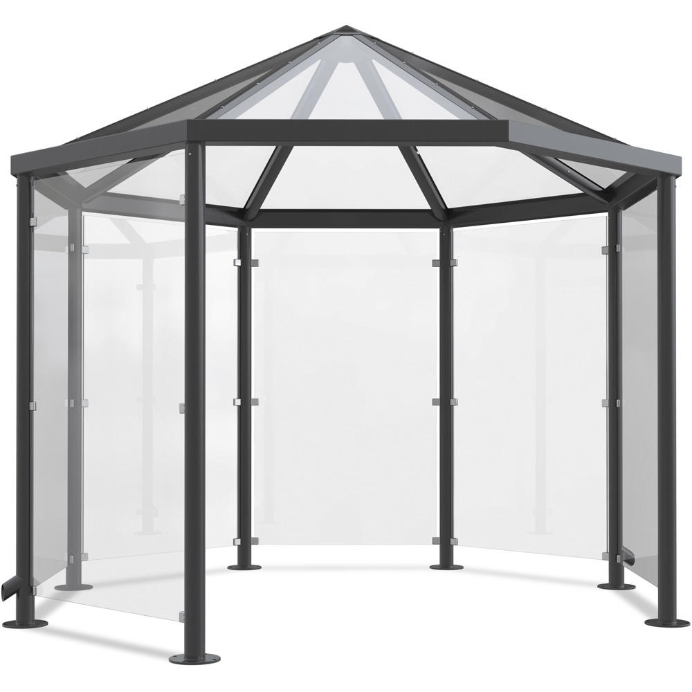 Überdachungssystem Paris, 8eck-Pavillon | Anthrazitgrau RAL 7016