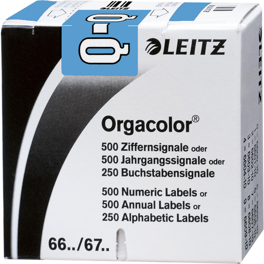 Leitz Buchstabensignal Orgacolor 66261000 Q blau
